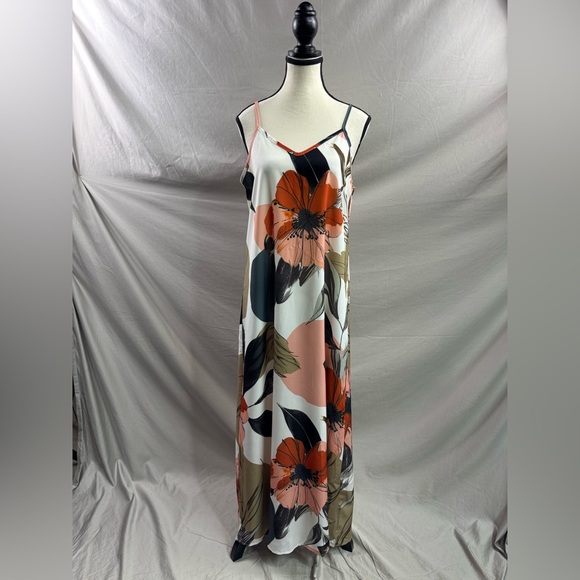 Abstract Floral Spaghetti Strap Vacation Dress - Picture 6 of 8